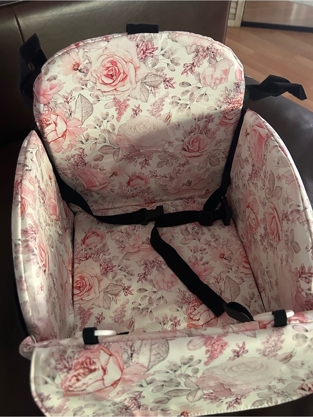 Padded Shopping Cart Seat Cover for Baby Pink Floral